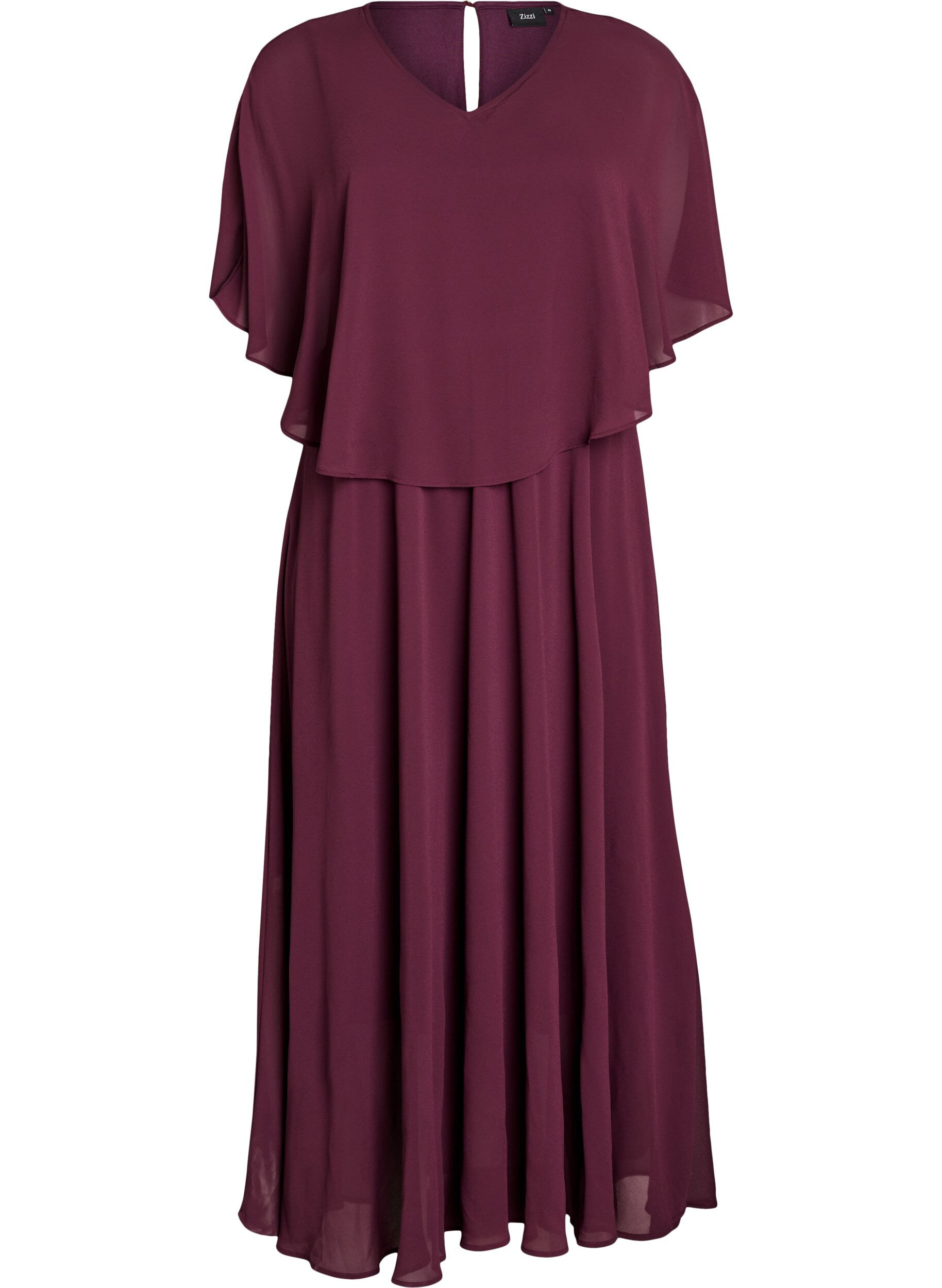 ZizziA-Linie Maxikleid mit kurzen &Auml;rmeln, Rot, Packshot image number 0