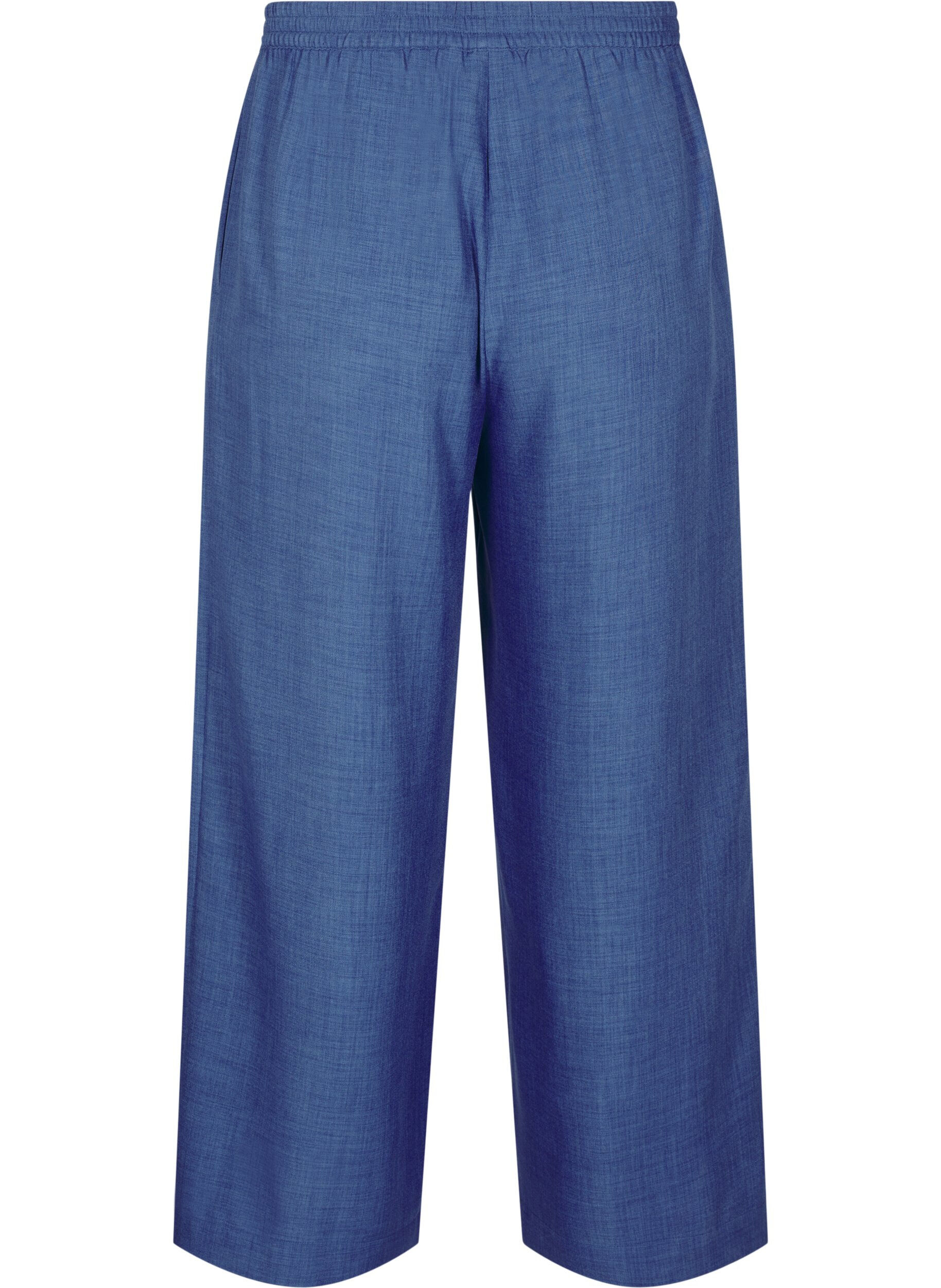 ZizziLockere Hose mit elastischem Bund und Taschen, Blau, Packshot image number 1