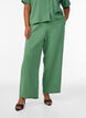 Hoch taillierte Hose aus Baumwoll-Musselin mit weitem Bein, Gr&uuml;n, Model image number 2