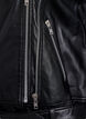 Leder-Bikerjacke mit Gürtel, Schwarz, Packshot image number 2