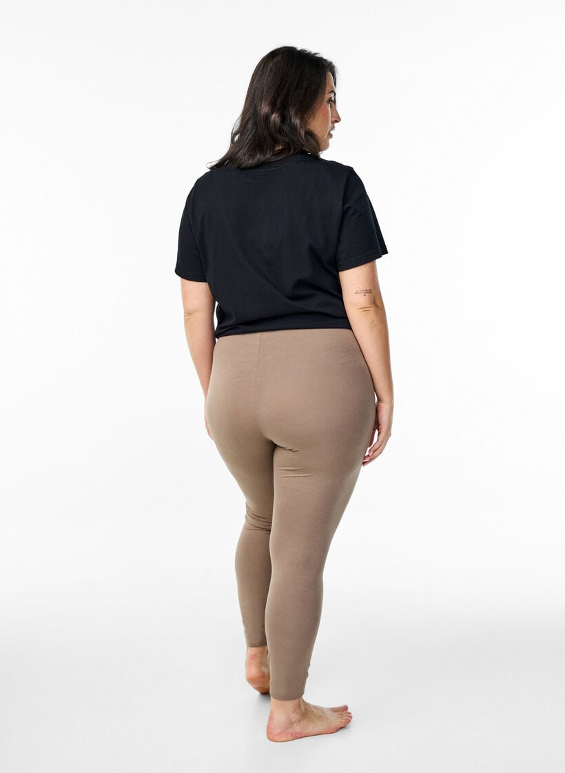 Basic Leggings aus Viskose, Braun, Model image number 2