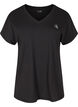 Lockeres Trainings-T-Shirt mit V-Ausschnitt, Schwarz, Packshot image number 0