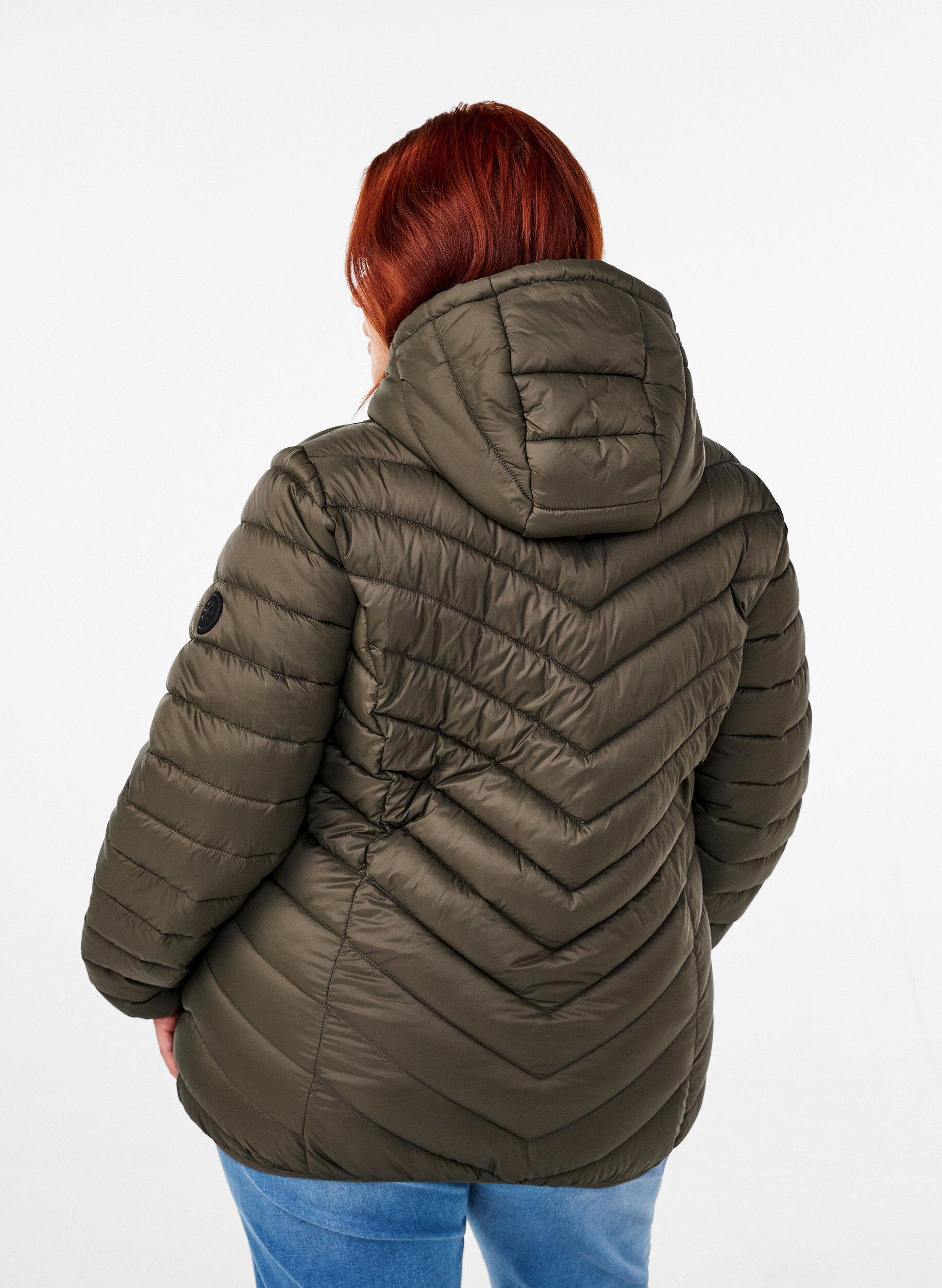 ZizziLeichte Jacke mit Kapuze, Gr&uuml;n, Model image number 2