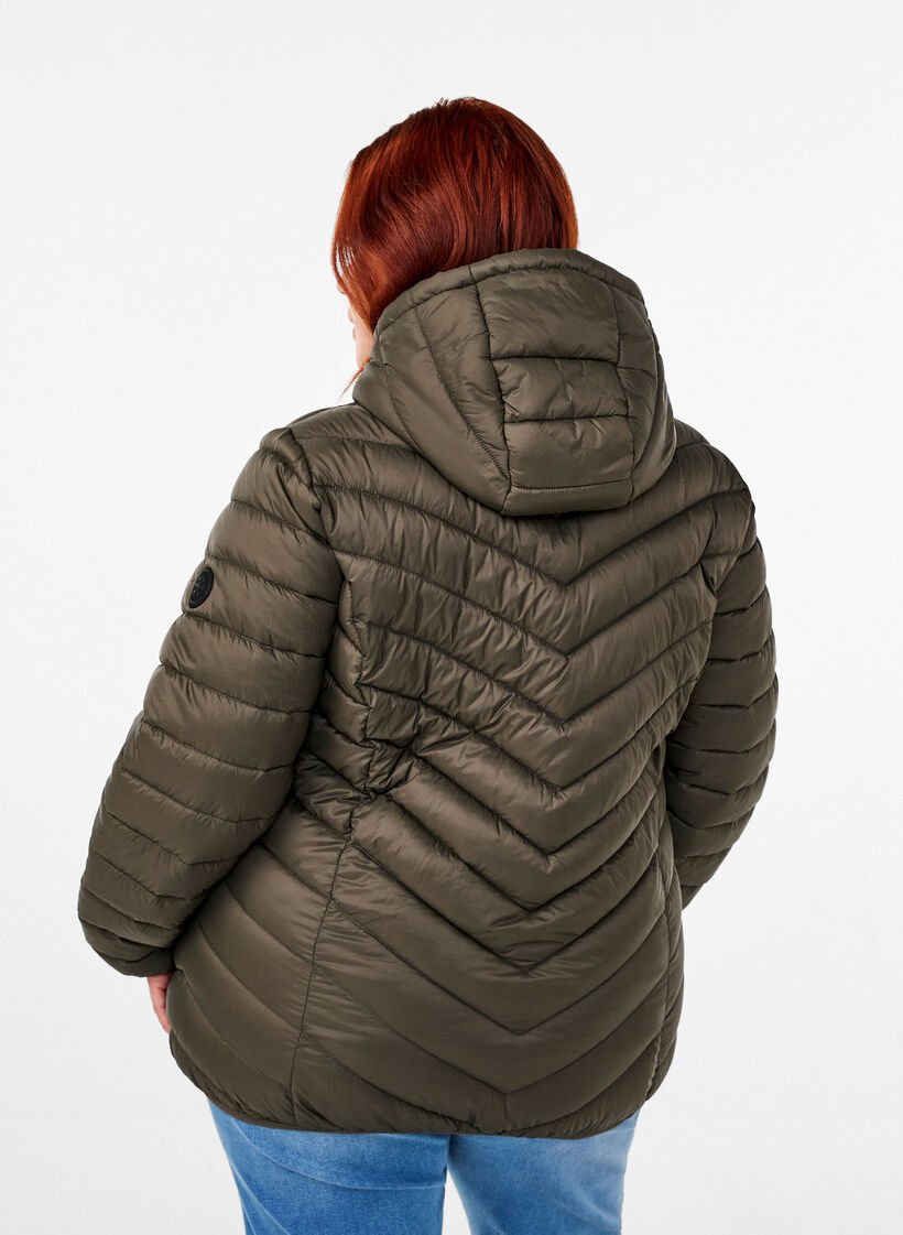Leichte Jacke mit Kapuze, Grün, Model image number 2