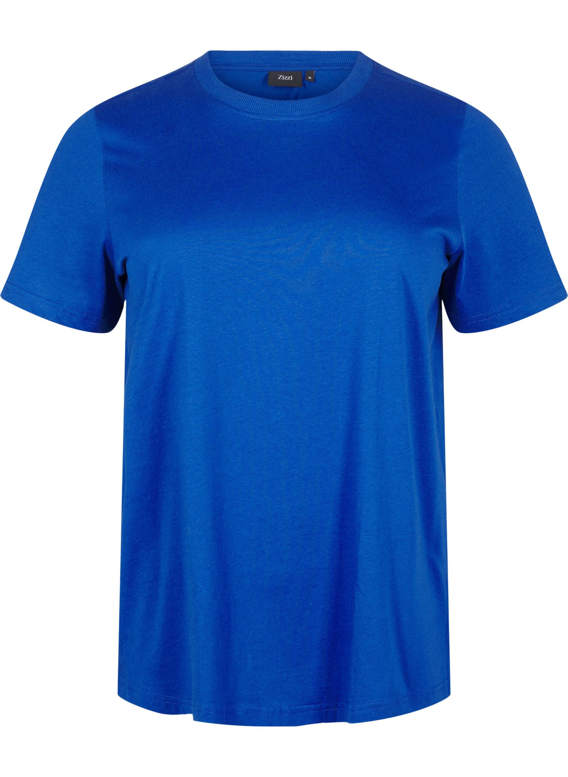 ZizziBasic-T-Shirt aus Baumwolle mit Rundhalsausschnitt, Blau, Packshot image number 0