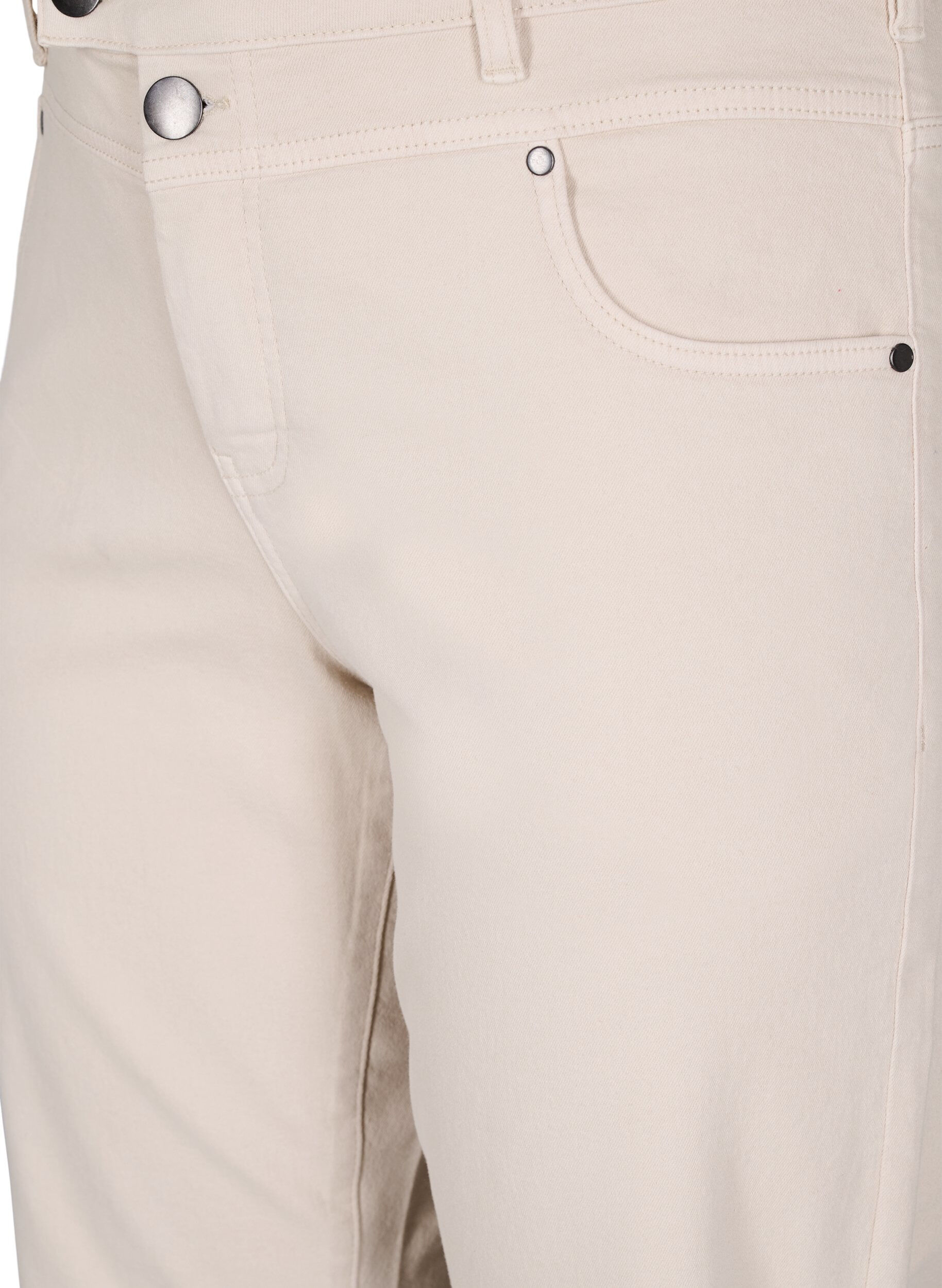 ZizziGemma-Jeans mit hoher Taille, Beige, Packshot image number 2