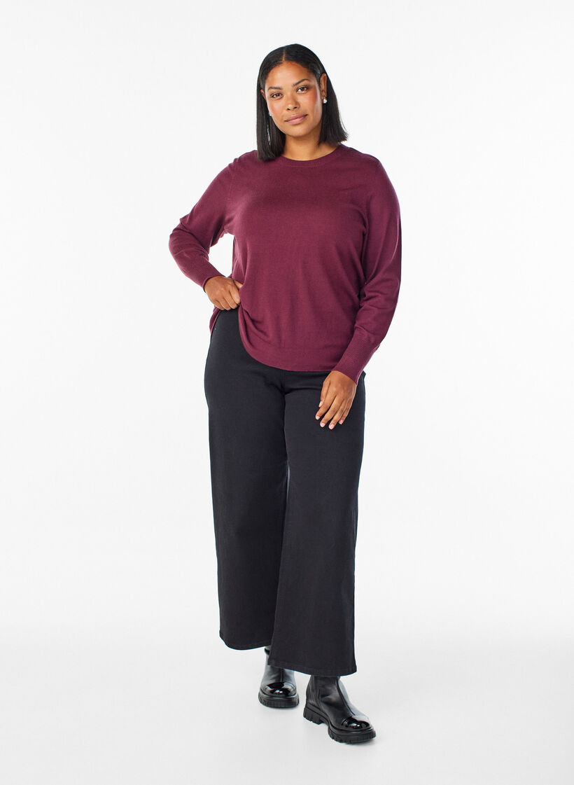 FLASH – Strickpullover mit Rundhalsausschnitt, Rot, Model image number 1