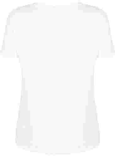 T-Shirt aus Baumwolle mit Aufdruck, White Chest Print, Packshot image number 1