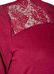 Jerseykleid mit Spitzendetails und mehrlagigem Rock, Rot, Packshot image number 3
