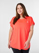 Einfarbiges Trainings-T-Shirt, Orange, Model image number 0