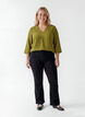 Bluse mit 3/4-&Auml;rmeln, Gr&uuml;n, Model image number 1