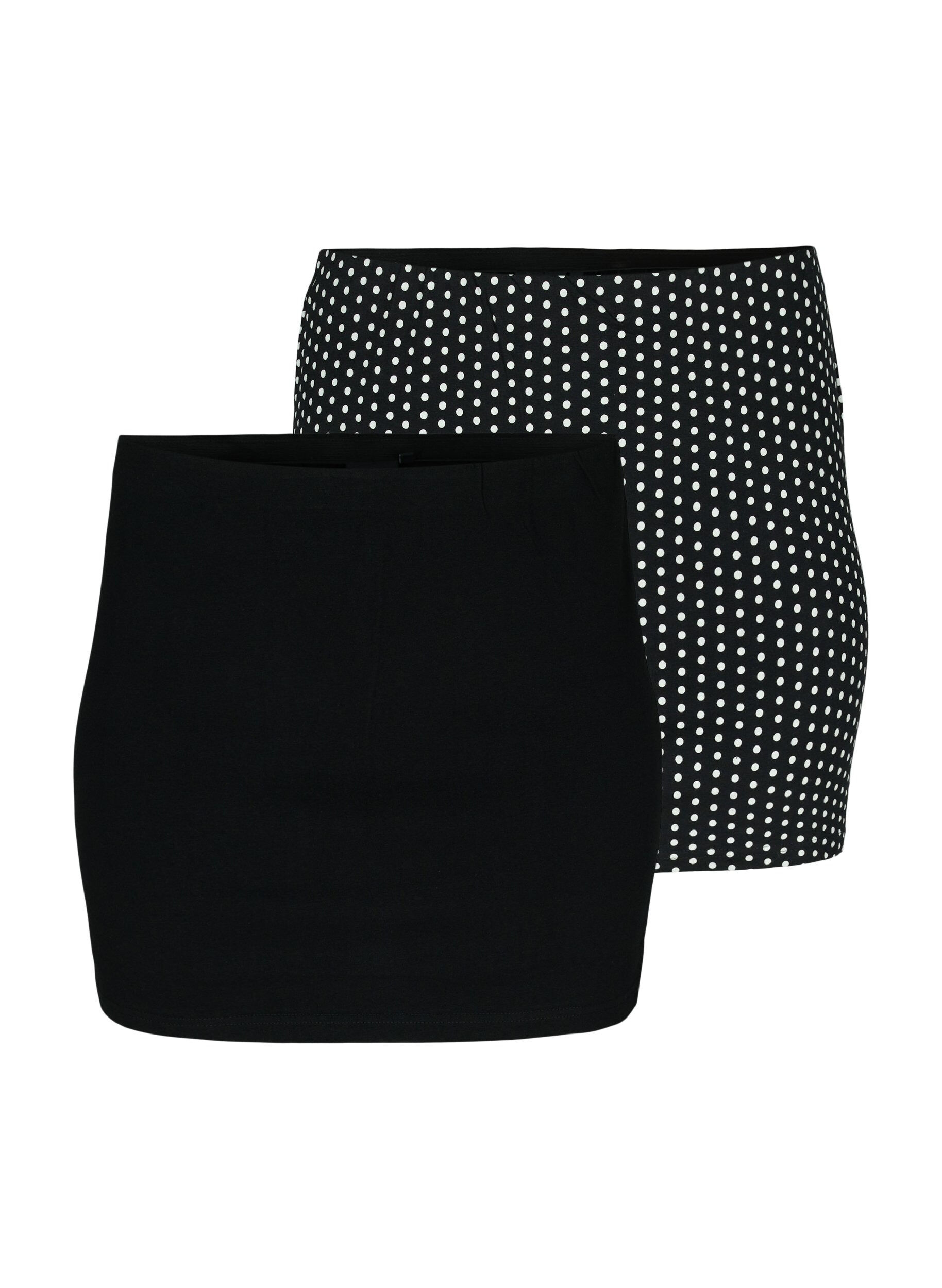 Zizzi2er-Pack Top Extender, Black/Black Dot, Packshot image number 0