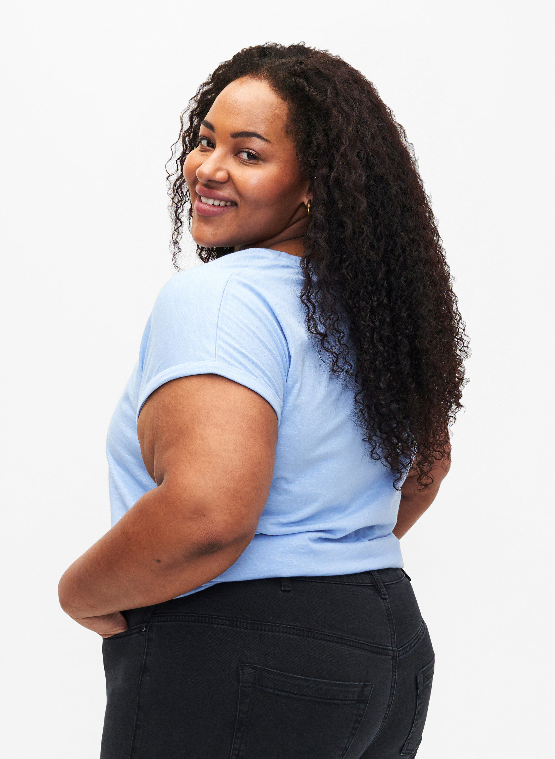 ZizziBedrucktes T-Shirt aus Bio-Baumwolle, Serenityw.Navy Print, Model image number 1