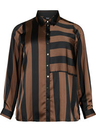Satin-Hemd mit Streifen, Chestnut/B. Stripes, Packshot