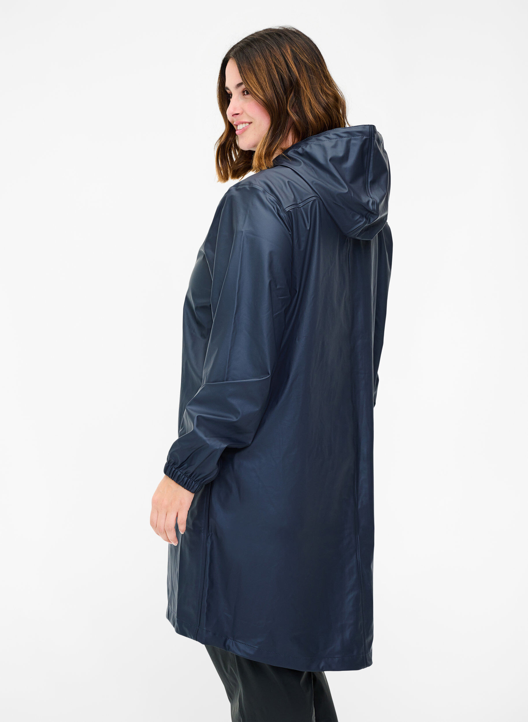 ZizziRegenjacke mit Kapuze und Knopfverschluss, Night Sky, Model image number 1