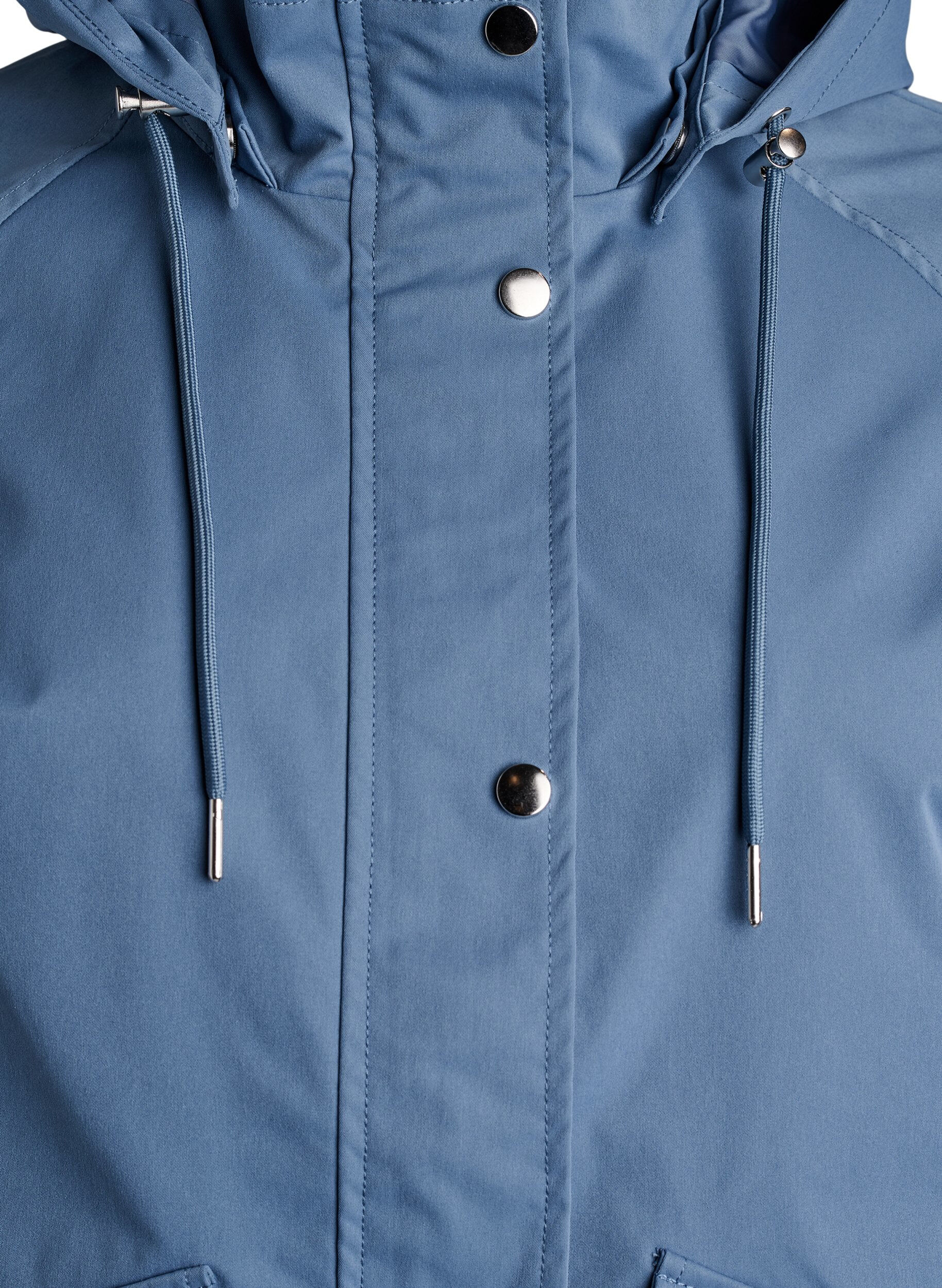 ZizziKurze Fr&uuml;hlingsjacke mit abnehmbarer Kapuze, Blau, Packshot image number 2