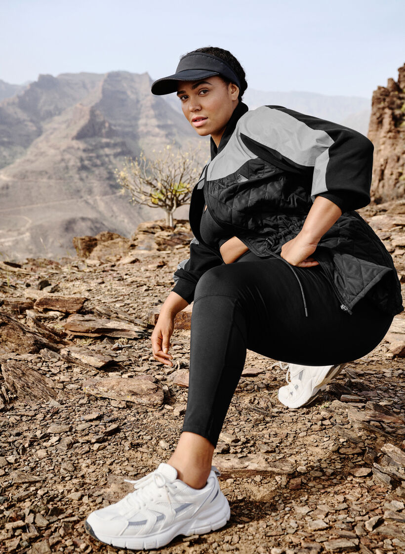 Reflektierende Sportjacke mit verstellbarem Taillenbund, Black w. Reflex, Image image number 0