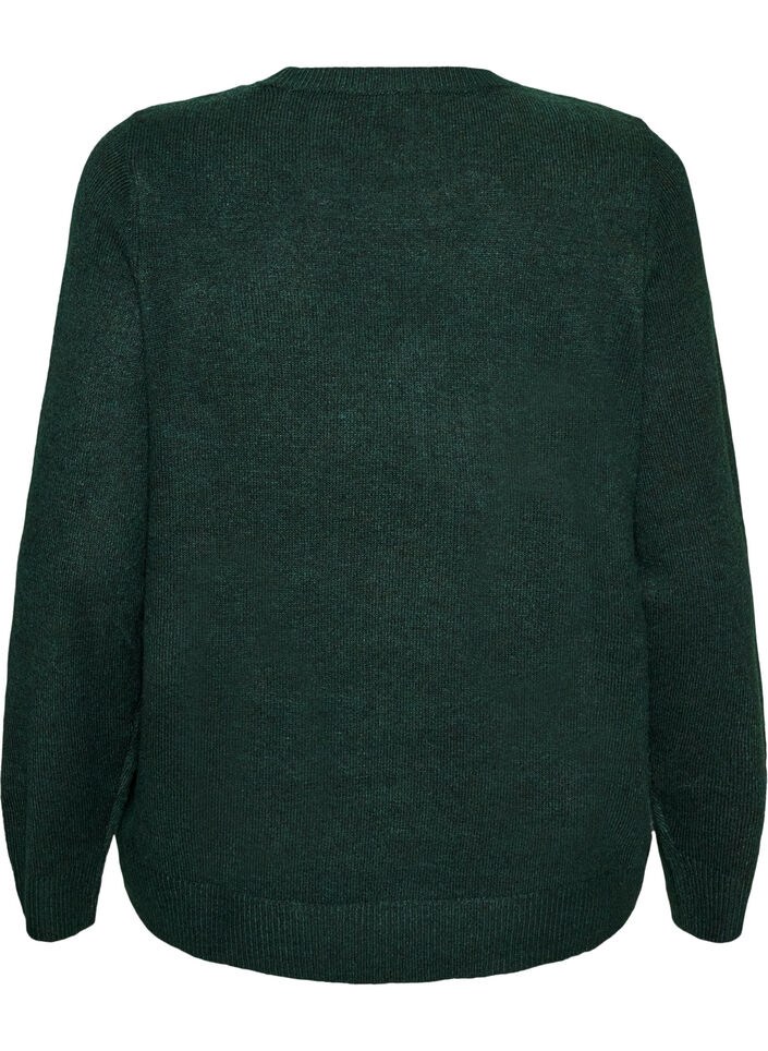 Pullover mit Glitzerschleife, Gr&uuml;n, Packshot image number 1