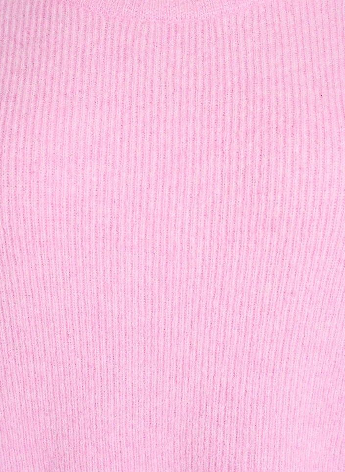 Melierte Strickbluse mit Rundhalsausschnitt, Pink, Packshot image number 2