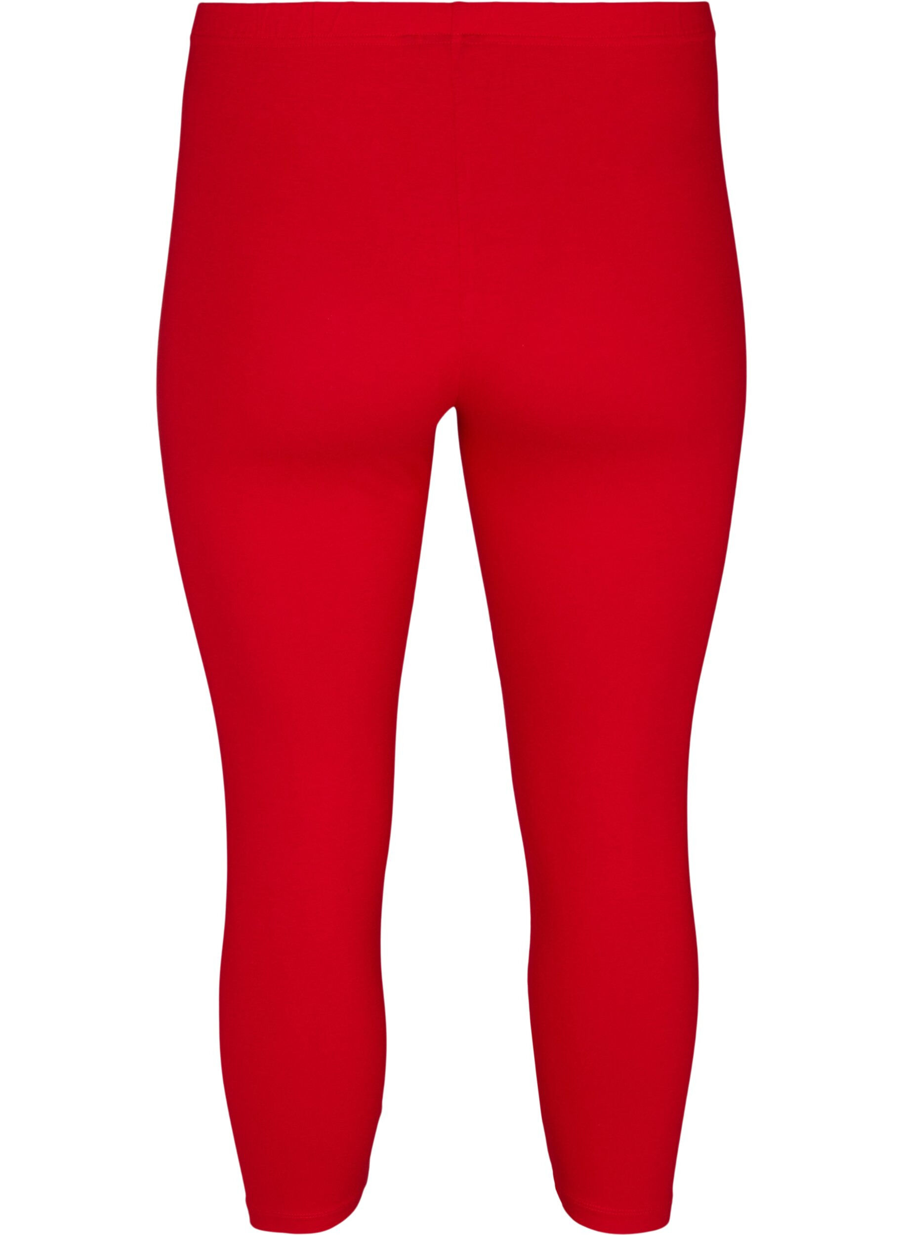 ZizziBasic 3/4-Leggings , Tango Red, Packshot image number 1