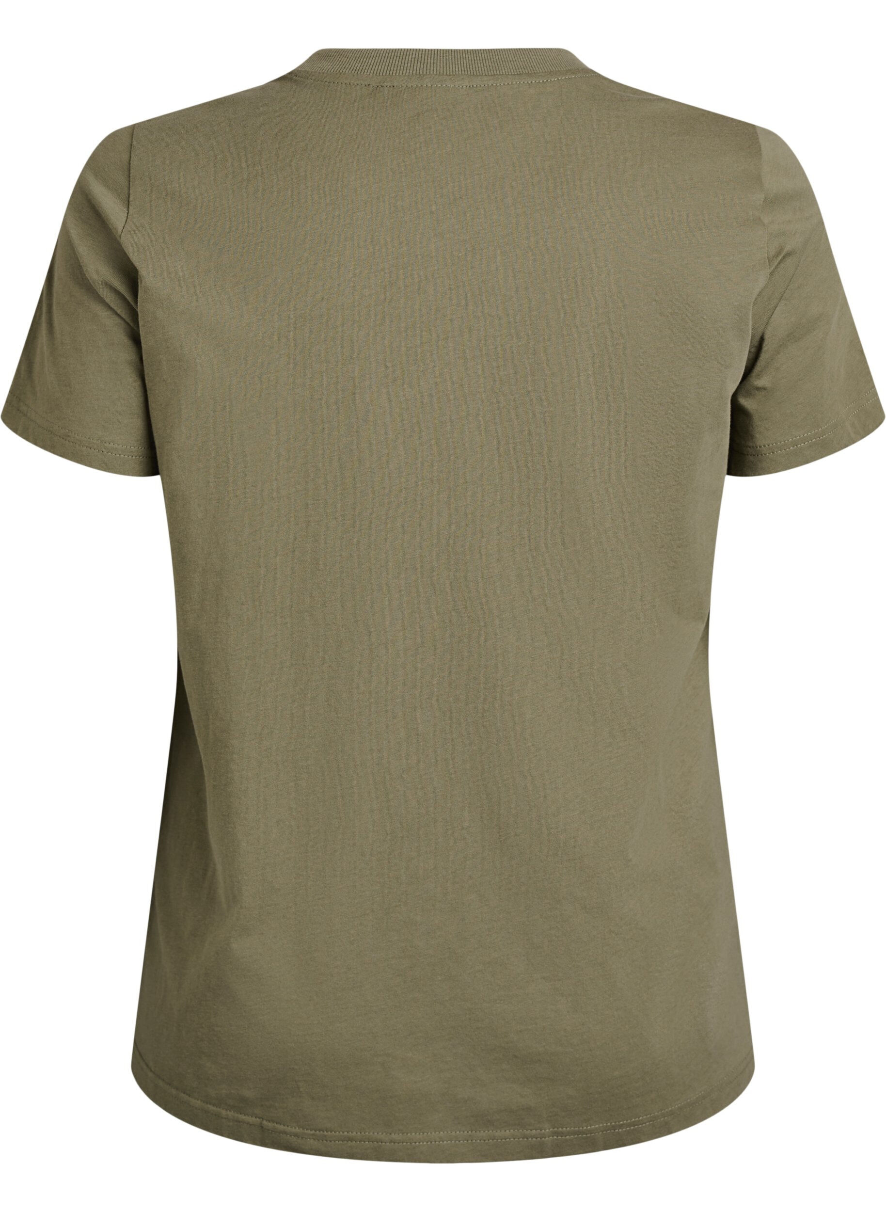 ZizziBasic-T-Shirt aus Baumwolle mit Rundhalsausschnitt, Gr&uuml;n, Packshot image number 1