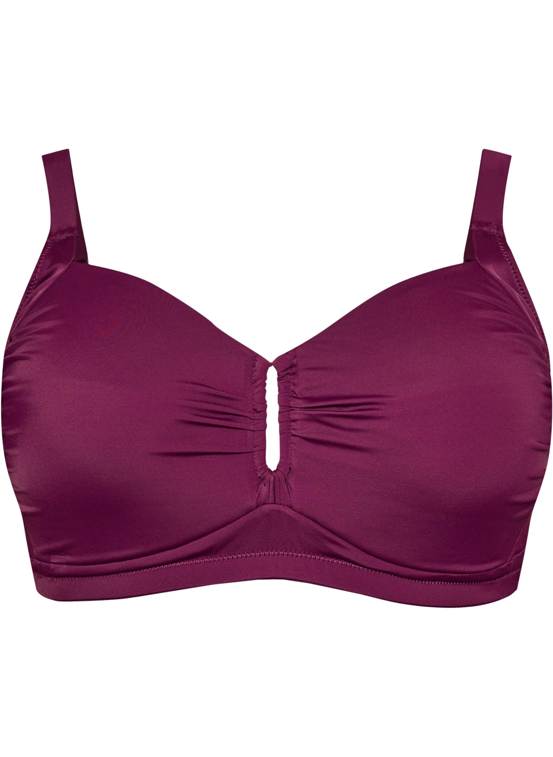 ZizziGepolstertes Bikini Top mit Ringdetail, Lila, Packshot image number 0