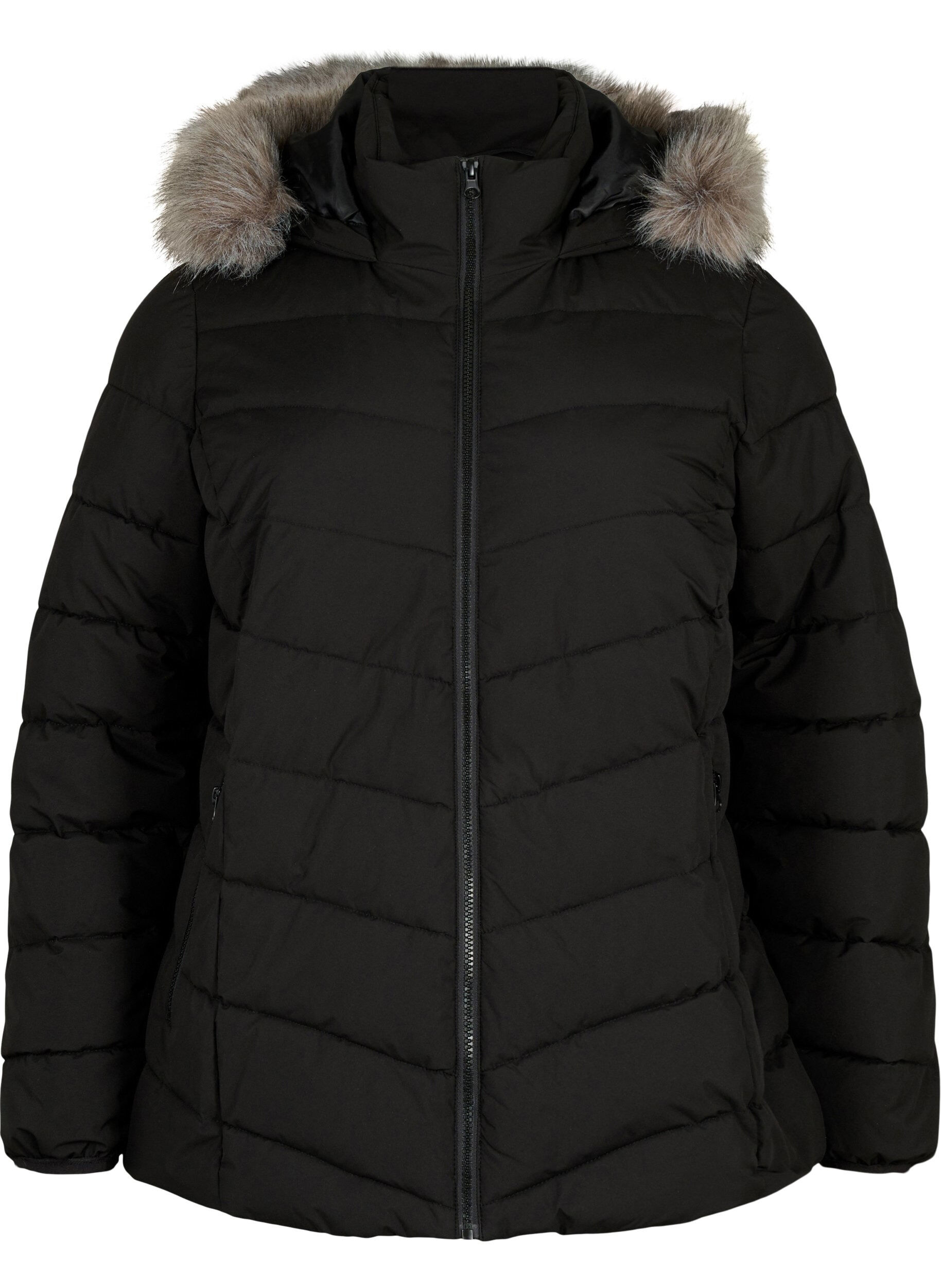 Kurze Steppjacke mit Kapuze