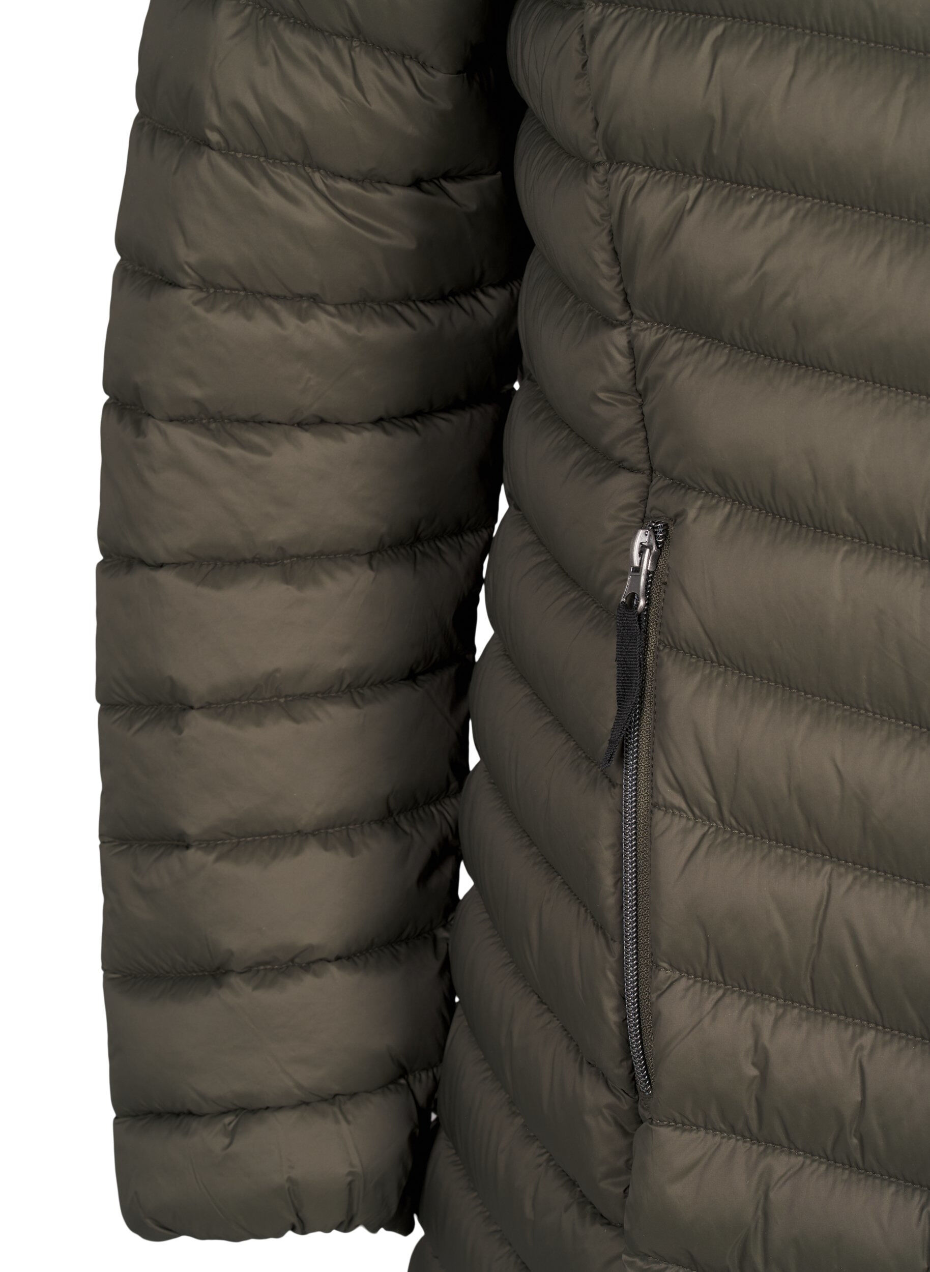 ZizziLeichte Jacke mit Taschen und abnehmbarer Kapuze, Gr&uuml;n, Packshot image number 3