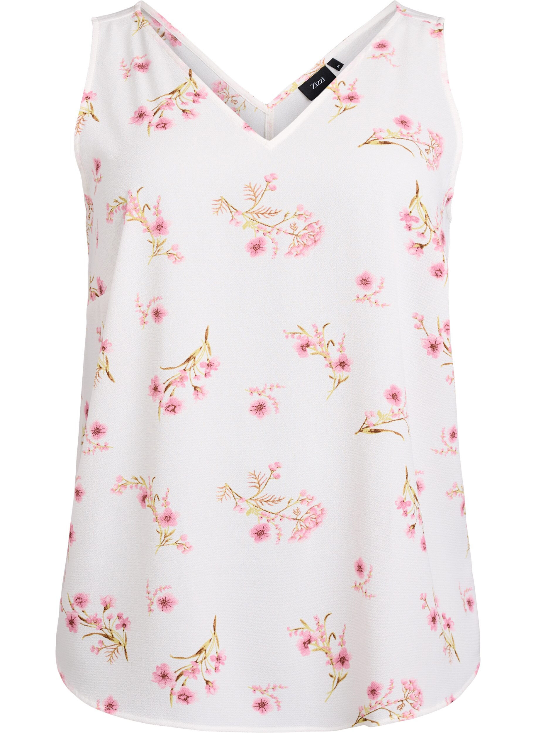 Bedrucktes Oberteil mit V-Ausschnitt