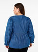 Gestreifte Jeansbluse mit Schleife vorne, Blau, Model image number 2