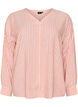 Bluse aus Leinen und Viskose mit V-Ausschnitt, Orange, Packshot image number 0