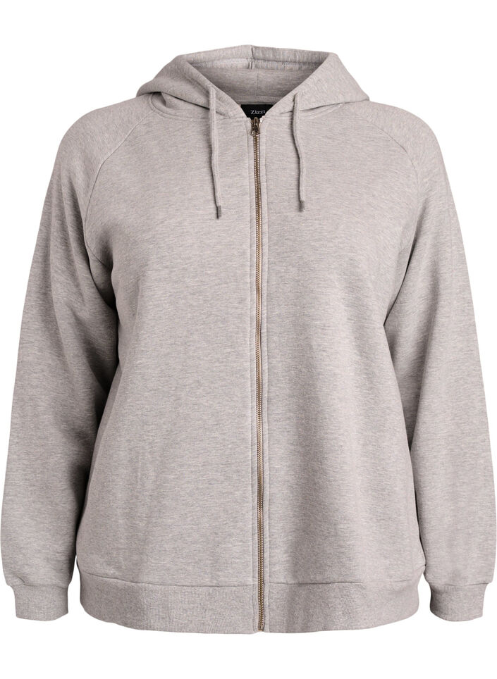 Hoodie mit Rei&szlig;verschluss, Grau, Packshot image number 0