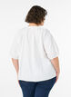 Hemdbluse mit Knopfleiste und Bindeg&uuml;rtel, Wei&szlig;, Model image number 2