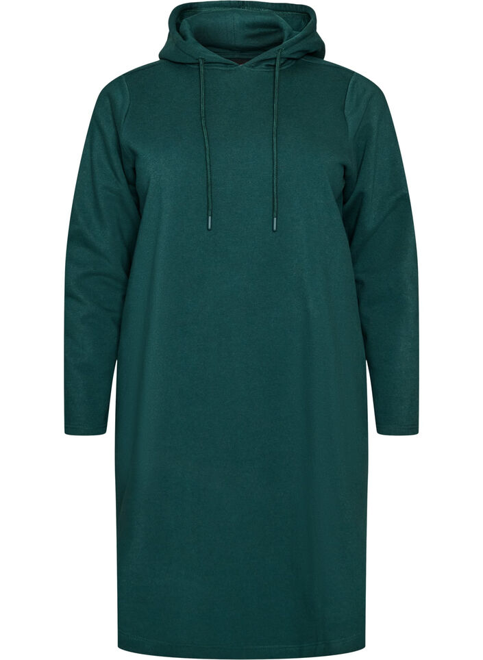 Kapuzen-Sweatkleid mit Taschen, 0648, Packshot image number 0