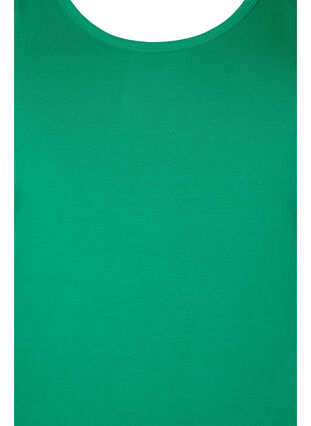 Solide Farbe Grundoberteil aus Baumwolle, Jolly Green, Packshot image number 2