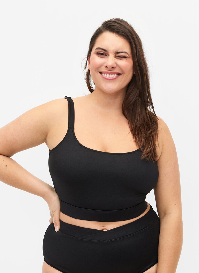 Bikinioberteil mit verstellbaren Trägern, Black, Model image number 0