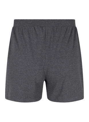 Lockere Shorts aus Baumwollmischung, Dark Grey Melange, Packshot image number 1