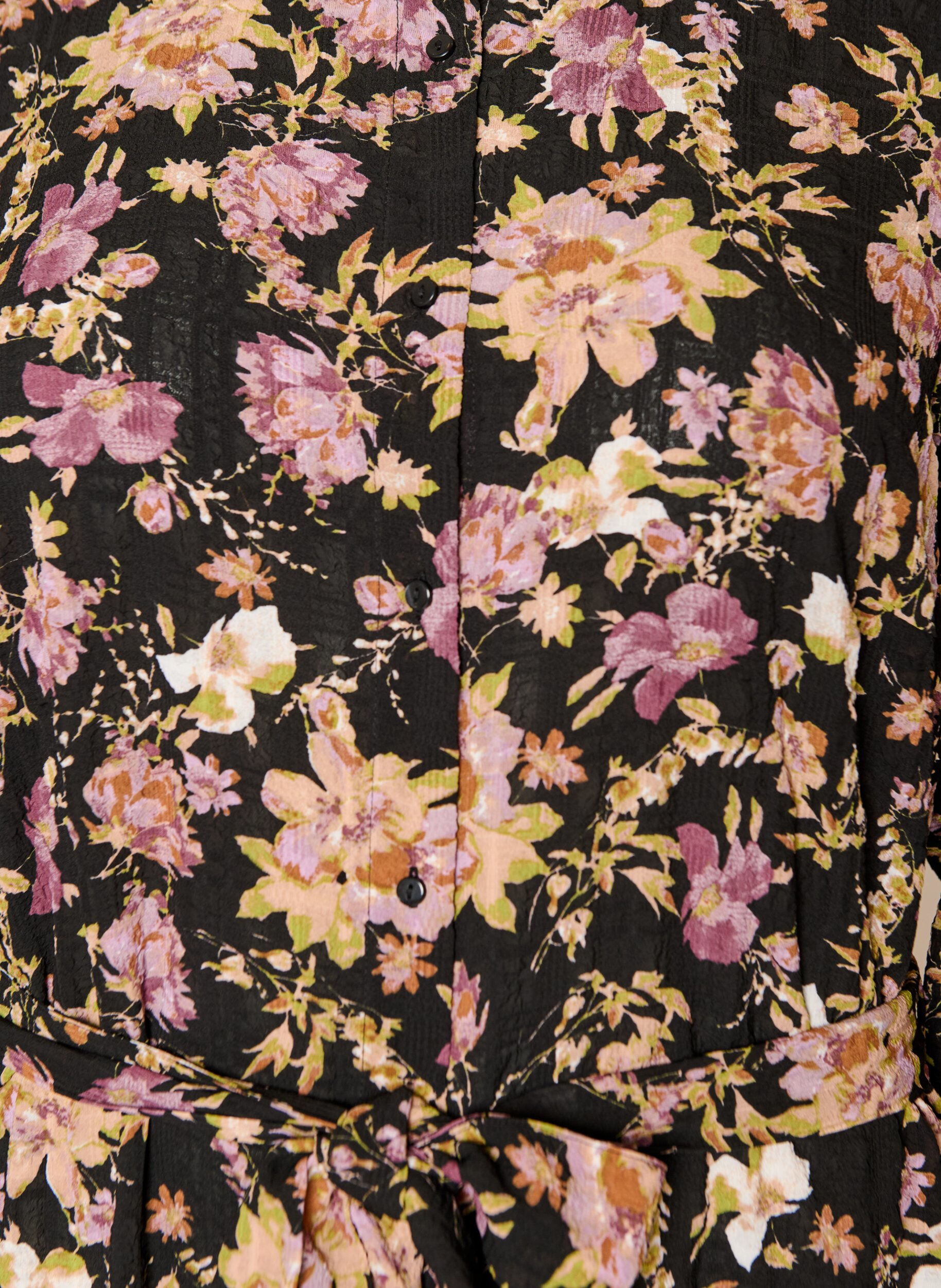 ZizziMidikleid mit gebl&uuml;mtem Print und abnehmbarem Bindeg&uuml;rtel, Schwarz, Packshot image number 2
