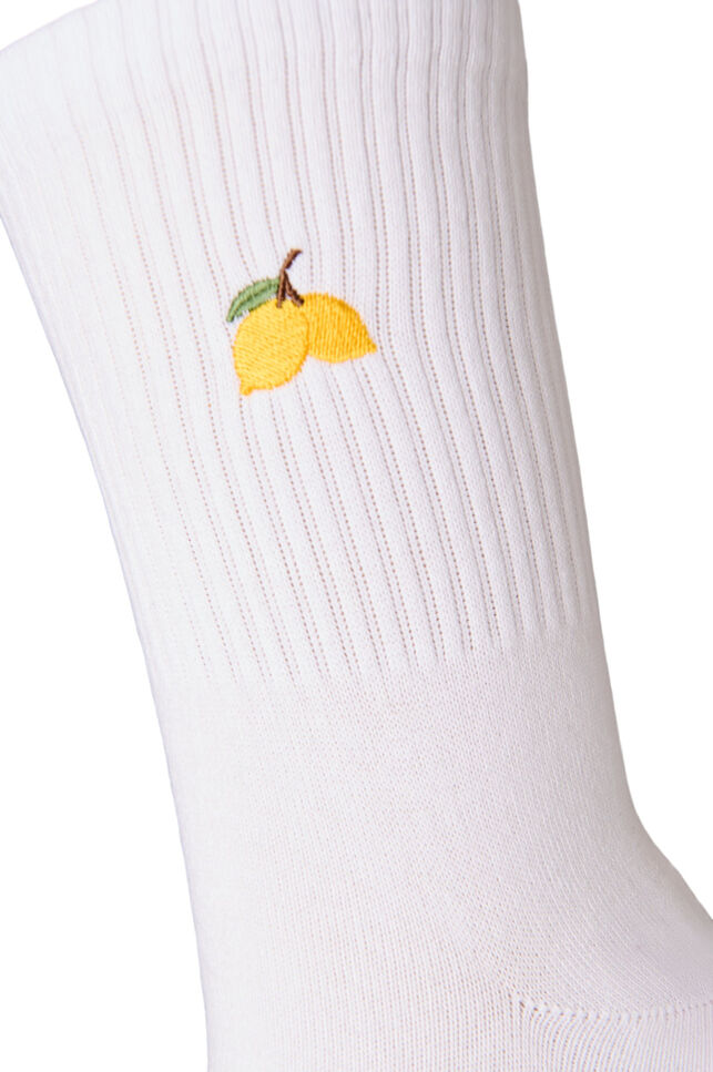 Socken aus Baumwolle mit Muster, Wei&szlig;, Packshot image number 2
