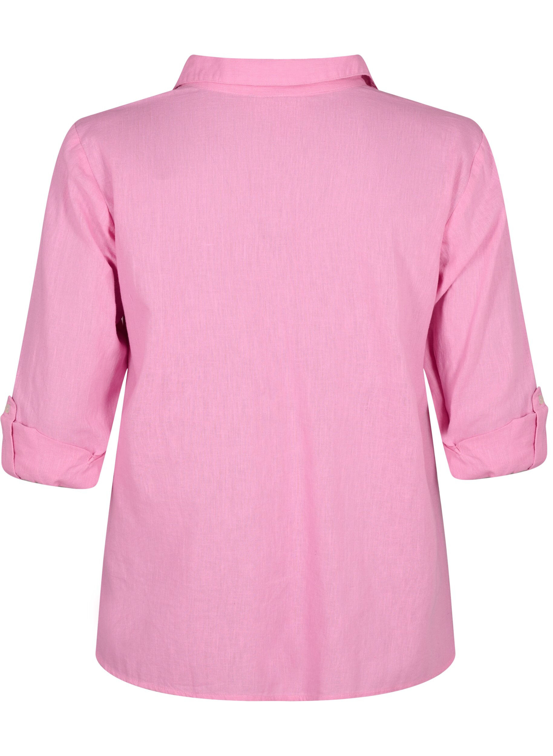 ZizziHemdbluse mit Knopfverschluss aus Baumwoll-/Leinengemisch, Rosebloom, Packshot image number 1