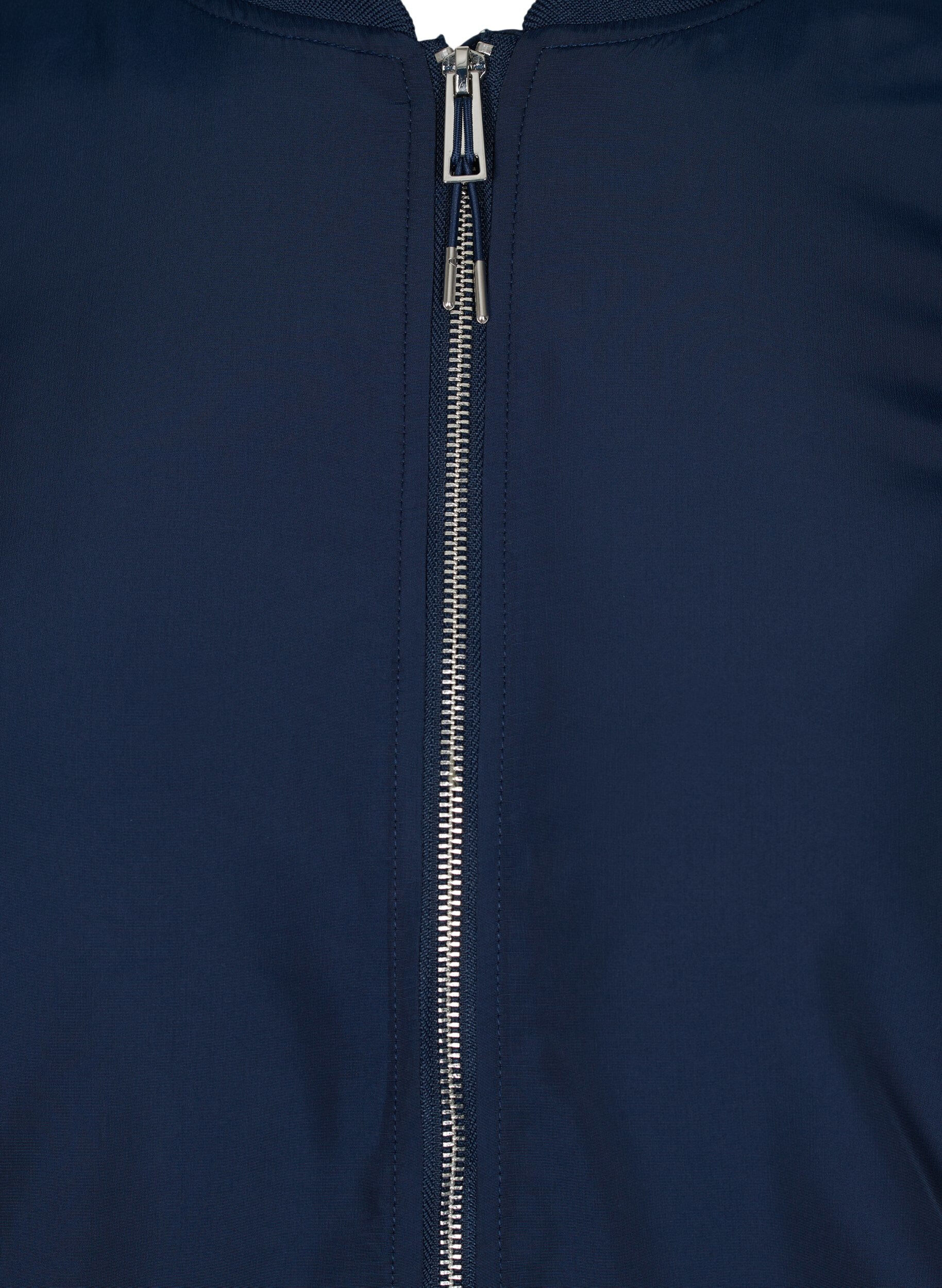 ZizziLange Bomberjacke mit Taschen, Navy Blazer, Packshot image number 2