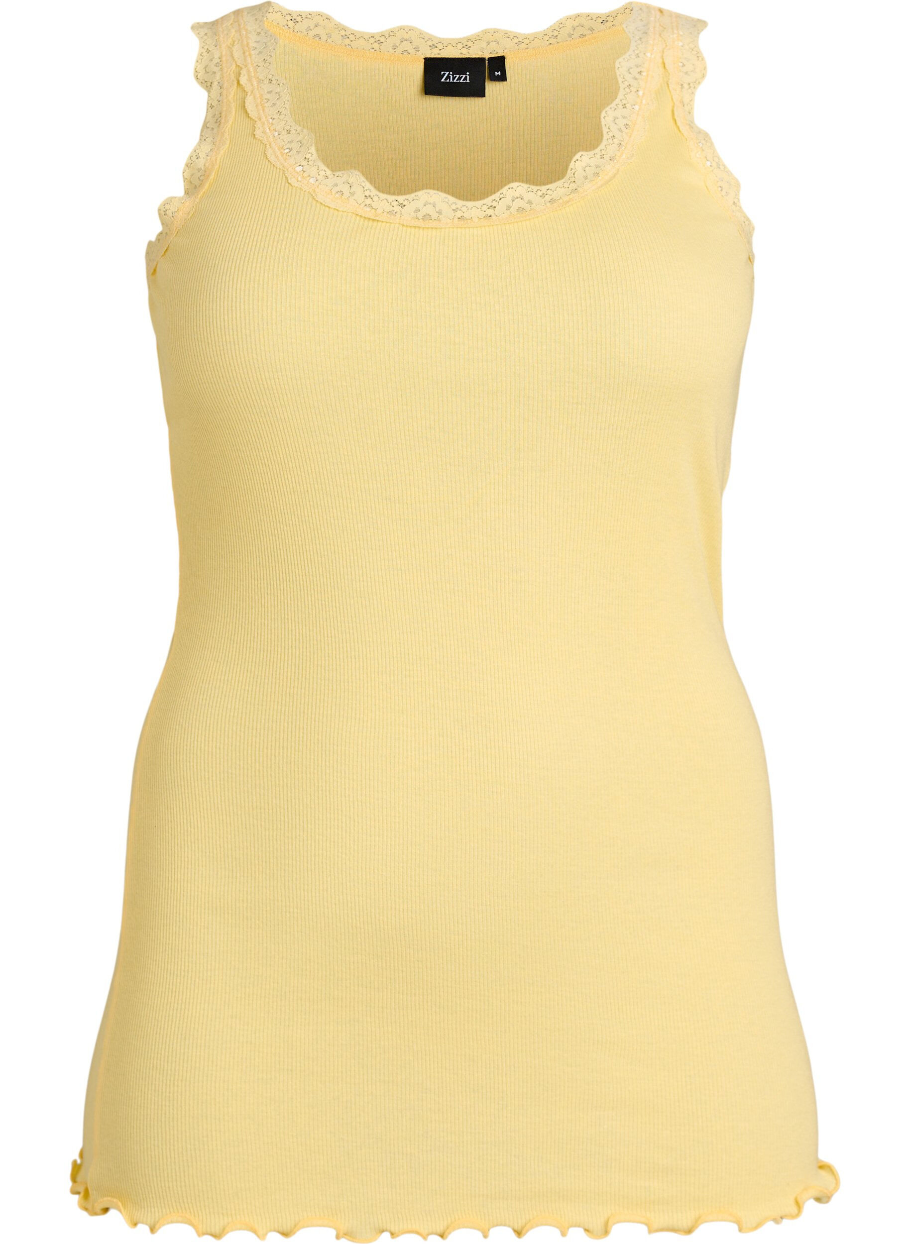 ZizziSpitzentop, Gelb, Packshot image number 0