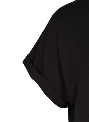 T-Shirt mit Rundhals, Black, Packshot image number 2