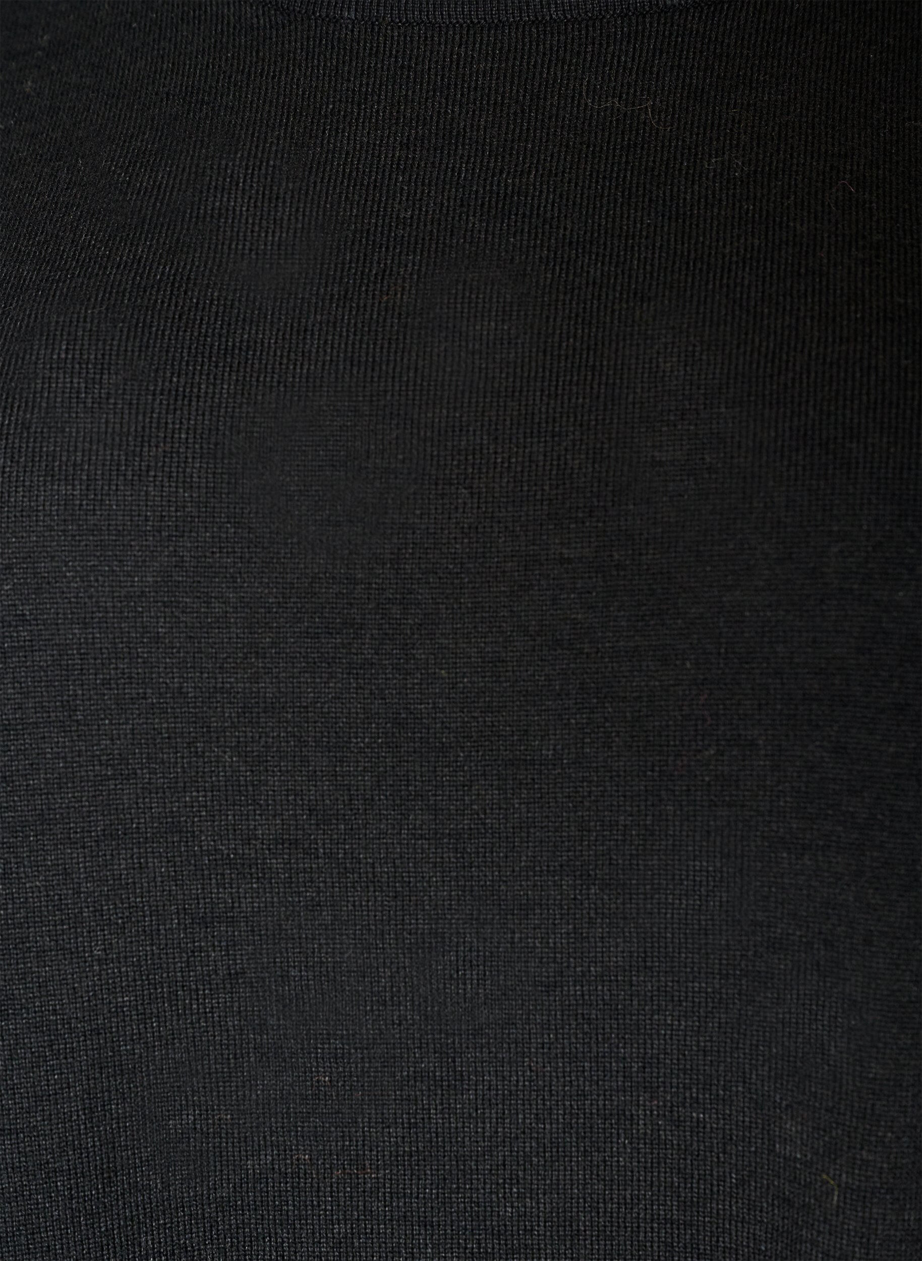 ZizziKurzes Kleid aus Strick mit Spitzensaum, Schwarz, Packshot image number 2
