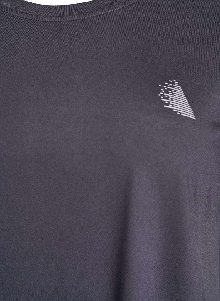 Einfarbiges Trainings-T-Shirt, Grau, Packshot image number 2