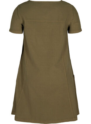 Kurzarm Kleid aus Baumwolle, Ivy Green, Packshot image number 1