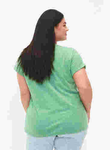 Melange-T-Shirt mit kurzen Ärmeln, Jolly Green Mél, Model image number 1