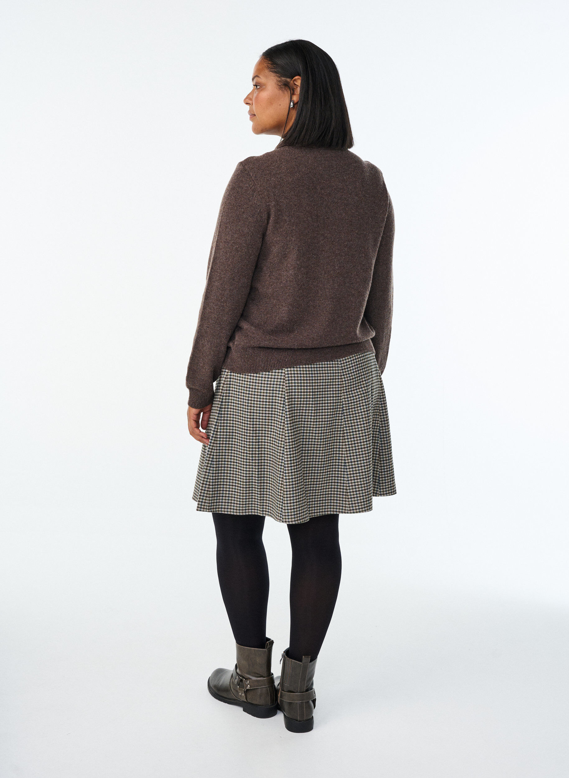 ZizziKurzer A-Linien-Rock, Braun, Model image number 2