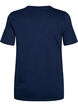 Kurz&auml;rmliges Basic-T-Shirt mit V-Ausschnitt, Blau, Packshot image number 1