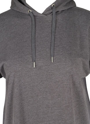 Langes Sweatshirt mit kurzen Ärmeln, Dark Grey Melange, Packshot image number 2